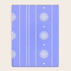 Daisy Stripes Cozy Cottage Pattern in Periwinkle Purple Notebook Gallery Image 4