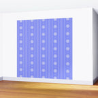 Daisy Stripes Cozy Cottage Pattern in Periwinkle Purple Wall Mural Gallery Image 2