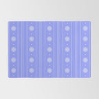 Daisy Stripes Cozy Cottage Pattern in Periwinkle Purple Rug Gallery Image 2