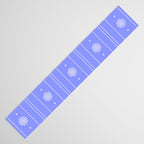 Daisy Stripes Cozy Cottage Pattern in Periwinkle Purple Table Runner Gallery Image 3