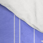Daisy Stripes Cozy Cottage Pattern in Periwinkle Purple Comforter Gallery Image 4