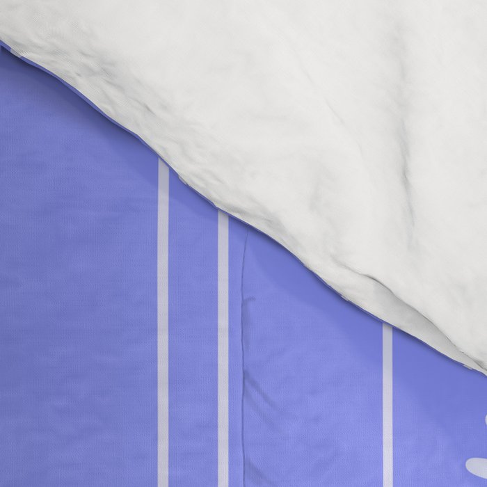 Daisy Stripes Cozy Cottage Pattern in Periwinkle Purple Comforter Gallery Image 4