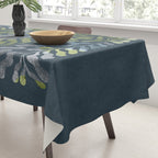 Endless Dark Leaf Illustration 1.2 Celestial Blue-Green Tablecloth Gallery Image 3