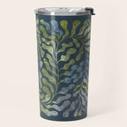 Endless Dark Leaf Illustration 1.2 Celestial Blue-Green Travel Mug Gallery Image 2