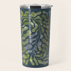 Endless Dark Leaf Illustration 1.2 Celestial Blue-Green Travel Mug Gallery Image 1