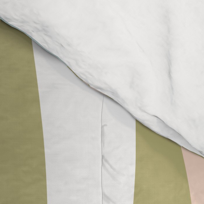 Retro Abstract New Groove Swirl Pattern Soft Sage Green Light Blue Comforter Gallery Image 4