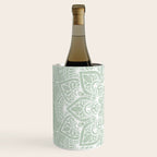 Mandala, Yoga Love, Sage Green, Boho Print Wine Chiller Gallery Image 2