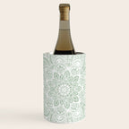 Mandala, Yoga Love, Sage Green, Boho Print Wine Chiller Gallery Image 1