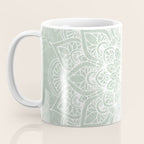 Mandala, Yoga Love, Sage Green, Boho Print Coffee Mug Gallery Image 3
