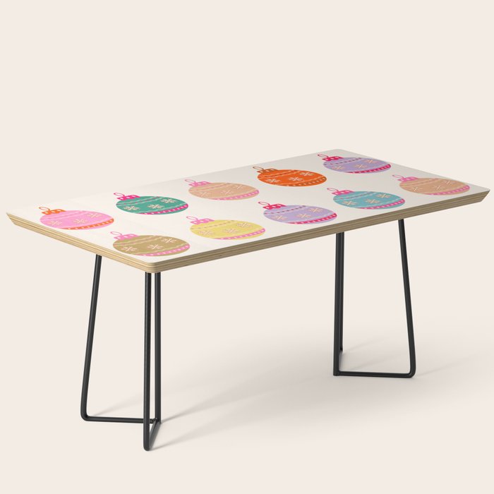 Retro Colorful Christmas Baubles Coffee Table Gallery Image 1