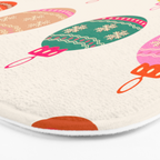 Retro Colorful Christmas Baubles Bath Mat Gallery Image 3