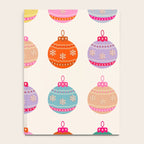 Retro Colorful Christmas Baubles Notebook Gallery Image 4