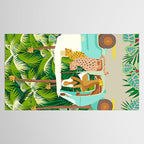 Rikshaw ride with Javan leopards in Bali | Tropical Nature Jungle Bohemian Wildlife Travel Tablecloth Gallery Image 2