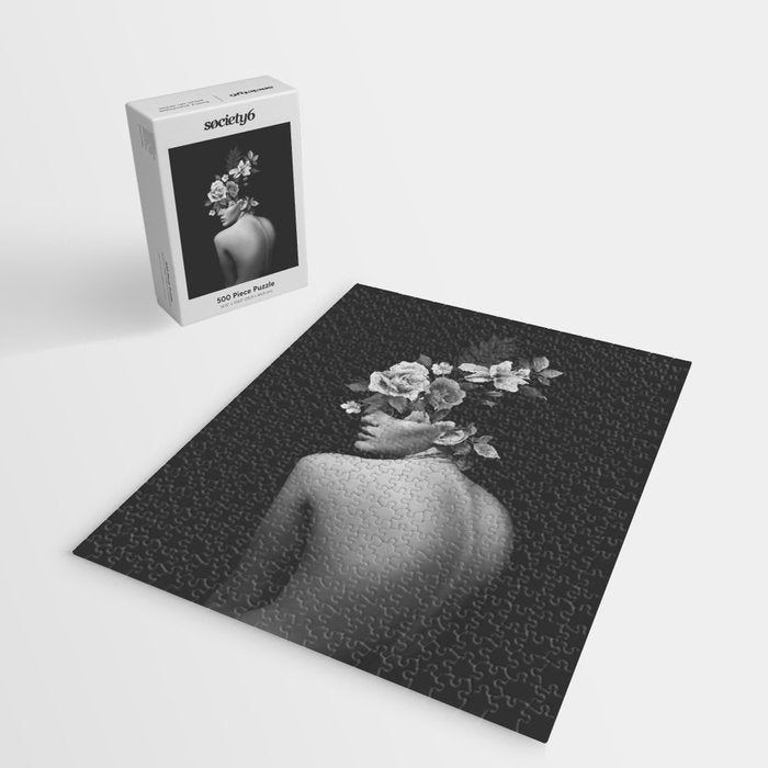 Night Garden Black and White Jigsaw Puzzle Gallery Image 2