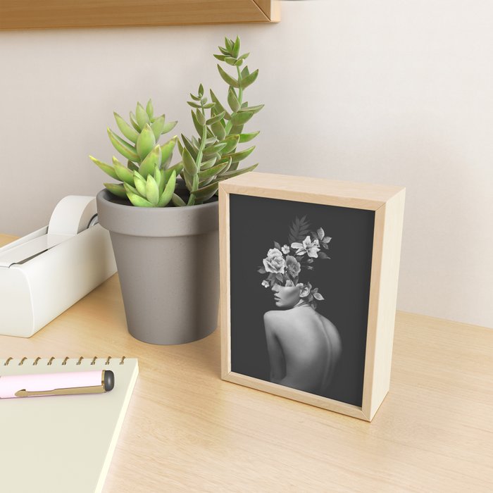Night Garden Black and White Mini Art Print Gallery Image 2