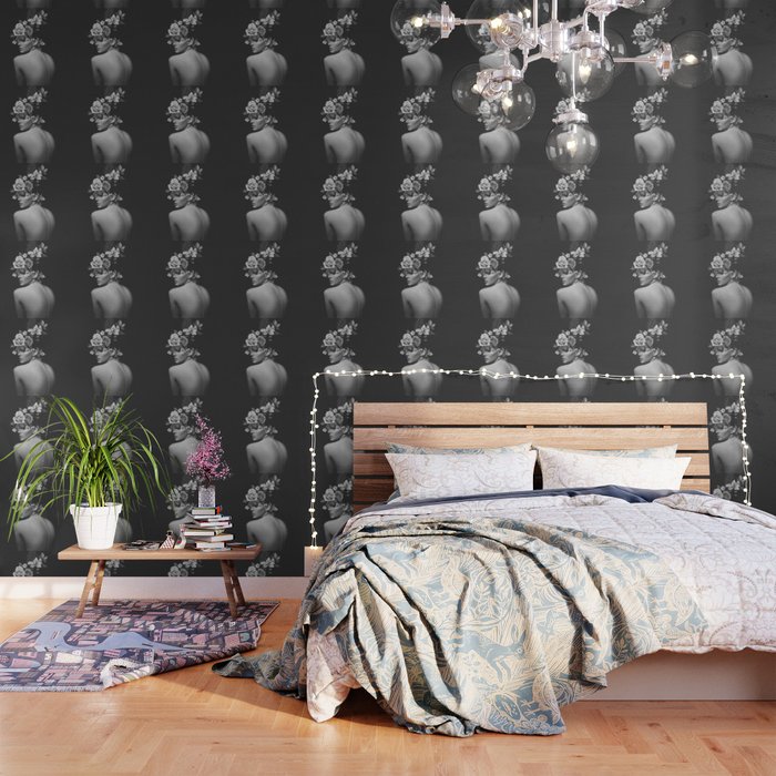 Night Garden Black and White Wallpaper Gallery Image 3