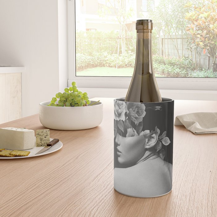 Night Garden Black and White Wine Chiller Gallery Image 4
