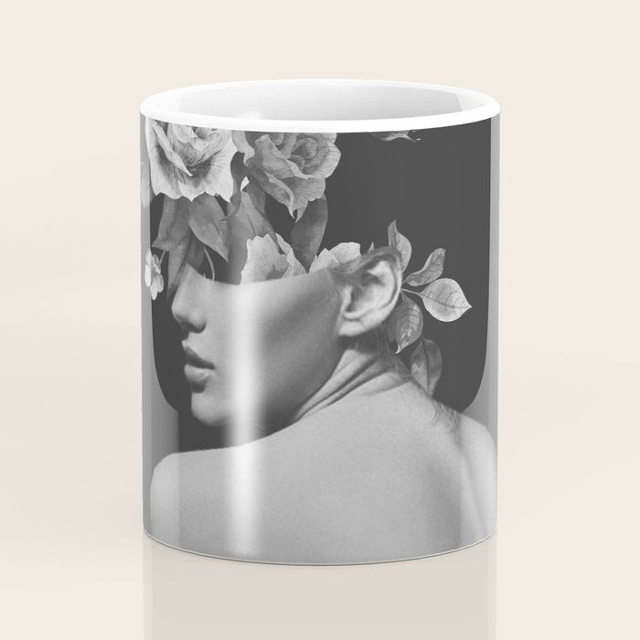 Night Garden Black and White Coffee Mug Gallery Image 4