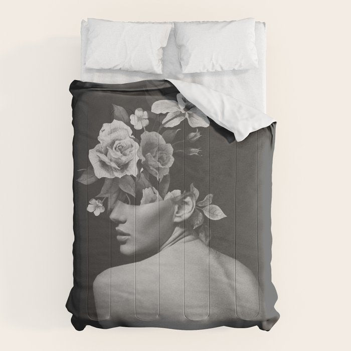 Night Garden Black and White Comforter Gallery Image 1