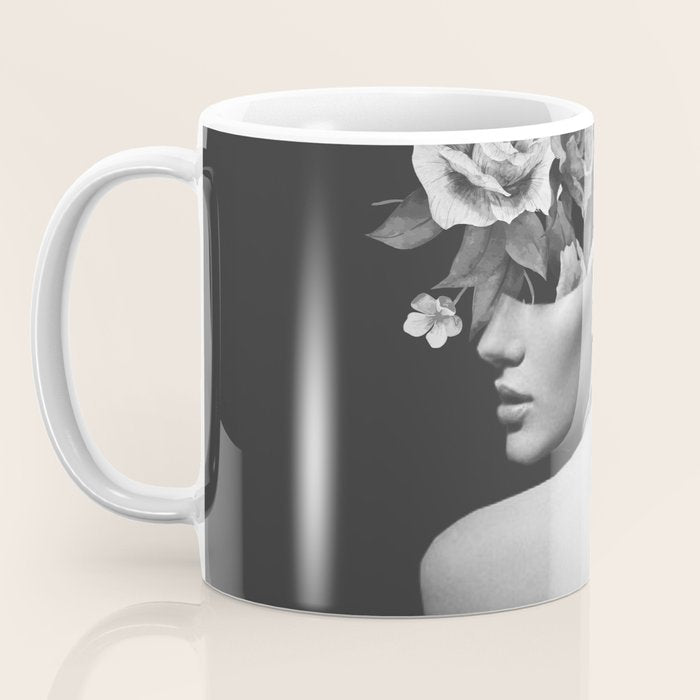 Night Garden Black and White Coffee Mug Gallery Image 3