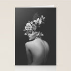 Night Garden Black and White Stationery Card Gallery Image 2