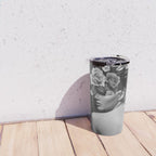 Night Garden Black and White Travel Mug Gallery Image 4
