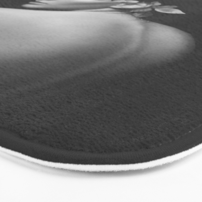 Night Garden Black and White Bath Mat Gallery Image 3