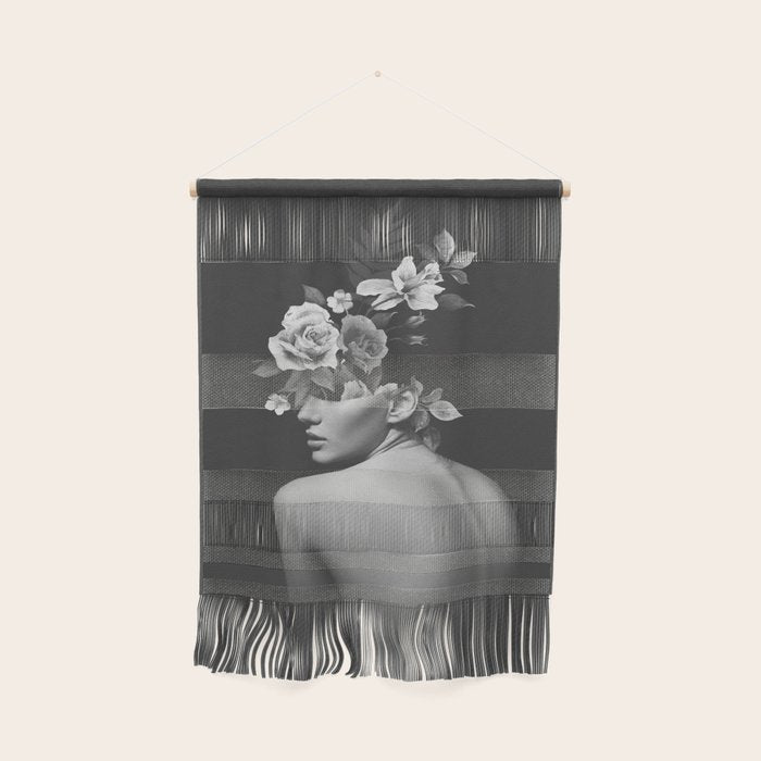 Night Garden Black and White Wall Hanging Gallery Image 1