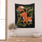 Fox In The Brush Wall Tapestry Gallery Image 2