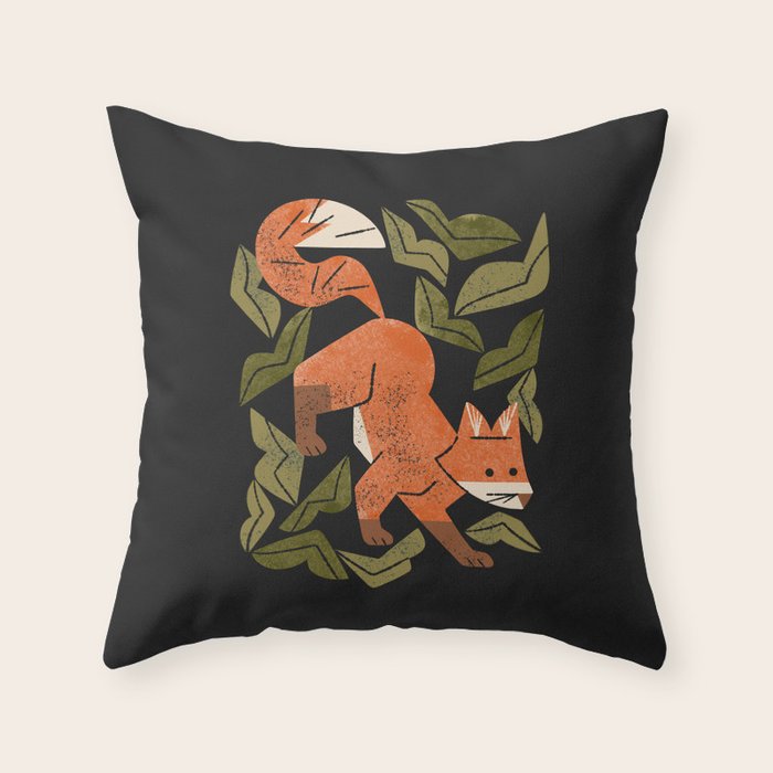 Fox In The Brush Throw Pillow Gallery Image 6