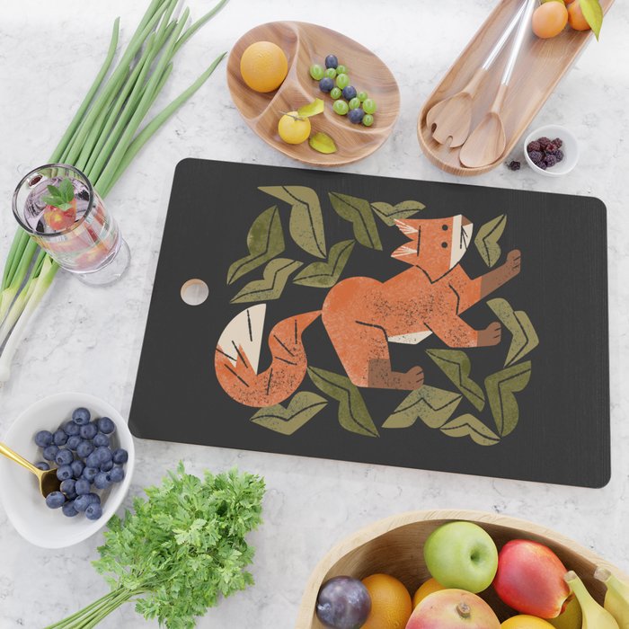 Fox In The Brush Cutting Board Gallery Image 2