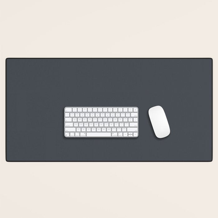 Cool Tone Grey Solid Color Desk Mat Gallery Image 1