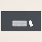 Cool Tone Grey Solid Color Desk Mat Gallery Image 1