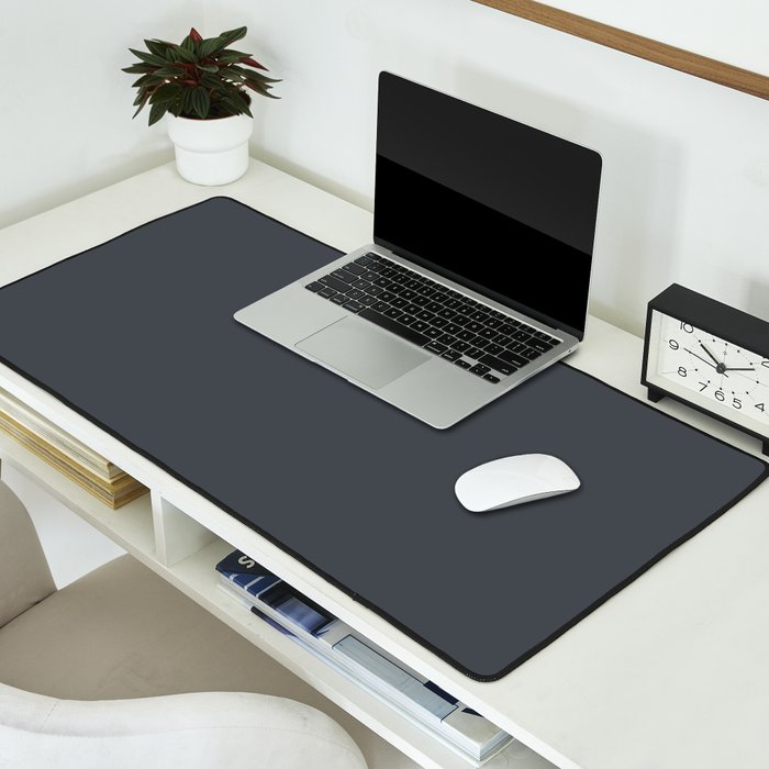 Cool Tone Grey Solid Color Desk Mat Gallery Image 2