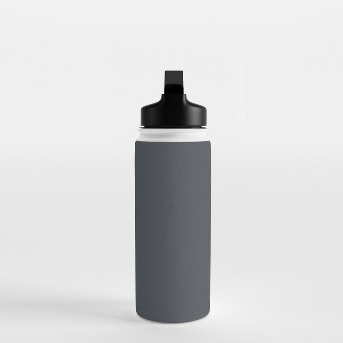 Cool Tone Grey Solid Color Water Bottle Gallery Image 3