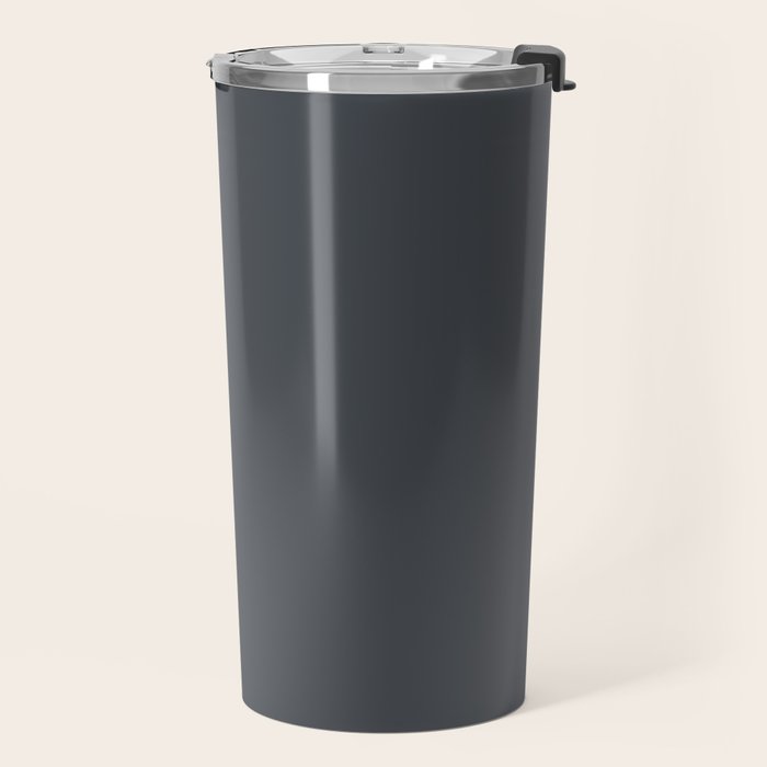 Cool Tone Grey Solid Color Travel Mug Gallery Image 2
