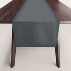 Cool Tone Grey Solid Color Table Runner Gallery Image 1