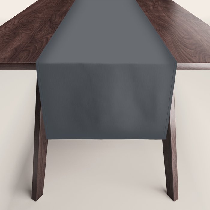 Cool Tone Grey Solid Color Table Runner Gallery Image 1