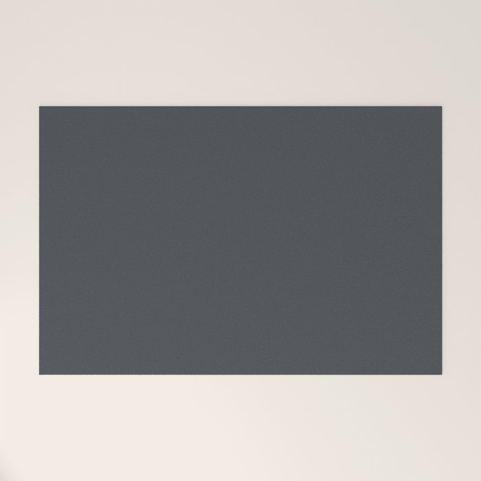 Cool Tone Grey Solid Color Welcome Mat Gallery Image 1