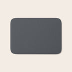 Cool Tone Grey Solid Color Bath Mat Gallery Image 1
