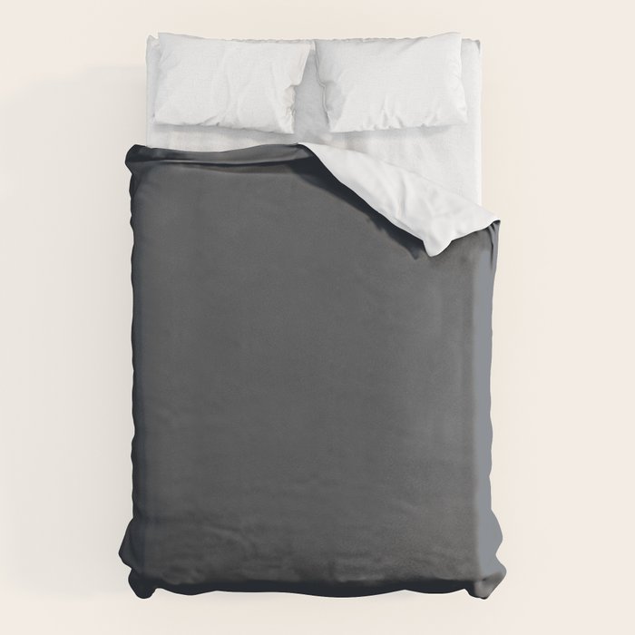 Cool Tone Grey Solid Color Duvet Cover Gallery Image 1
