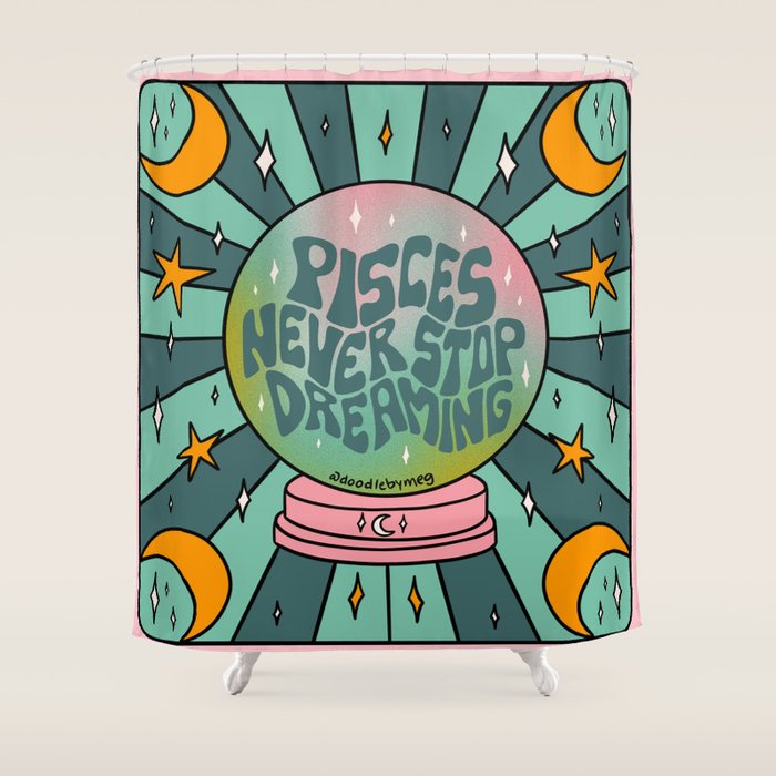 Pisces Crystal Ball Shower Curtain Gallery Image 1