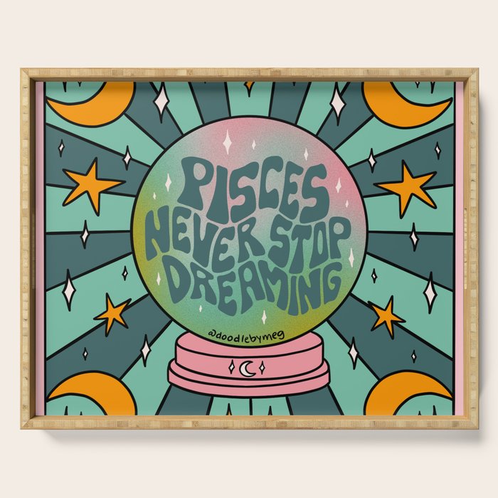 Pisces Crystal Ball Serving Tray Gallery Image 1