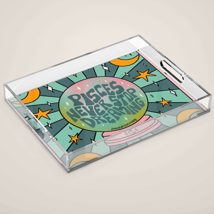 Pisces Crystal Ball Acrylic Tray Gallery Image 1