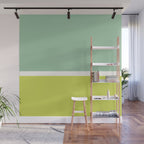 Color Block V Mint Lime Green Wall Mural Gallery Image 1