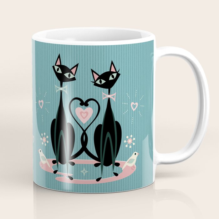 Vintage Kitty Love ©studioxtine Coffee Mug Gallery Image 1