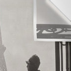 1920 Woman at the Gate, Eiffel Tower black and white photography / jazz age black & white photograph Wall Tapestry Gallery Image 3