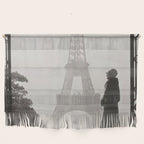 1920 Woman at the Gate, Eiffel Tower black and white photography / jazz age black & white photograph Wall Hanging Gallery Image 1
