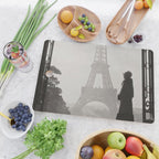 1920 Woman at the Gate, Eiffel Tower black and white photography / jazz age black & white photograph Cutting Board Gallery Image 2