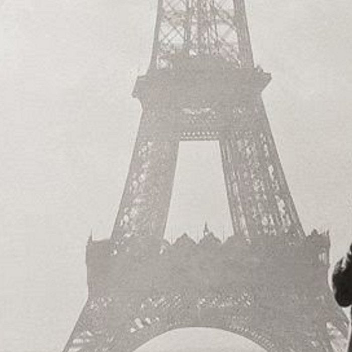 1920 Woman at the Gate, Eiffel Tower black and white photography / jazz age black & white photograph Coffee Mug Gallery Image 2